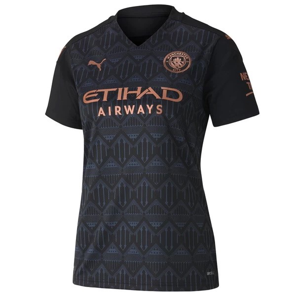 Trikot Manchester City Auswarts Damen 2020-21 Schwarz Fussballtrikots Günstig